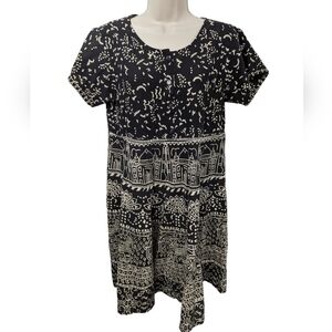Sacred Threads Short Sleeve Shift Dress Sz S/M